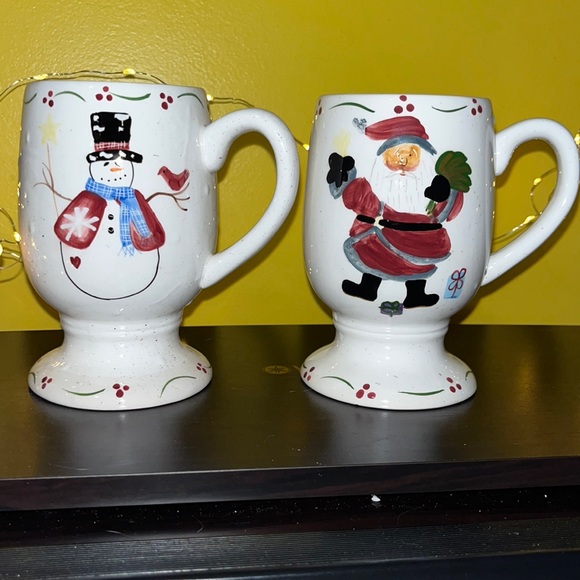 Set of two Cosmos Gifts Corp. mugs Santa Claus & Snowman - Picture 1 of 6